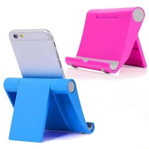 Custom logo Printed Wholesale <b>Foldable</b> Plastic Phone Stand <b>Desk</b> Portable Lazy Bracket Angle Adjustable Cell Phone Holder - Product Image 2