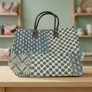 Vintage <b>Patchwork</b> Kantha Indigo <b>Bag</b> - Product Image 3