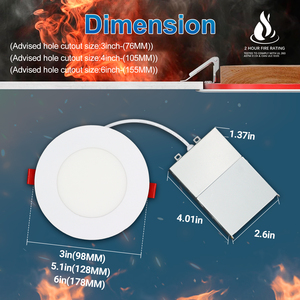 <span class=keywords><strong>Downlight</strong></span> comercial con clasificación de fuego, dos capas UL263 L505, luz de olla ignífuga estándar, <span class=keywords><strong>Downlight</strong></span> empotrable Led - Product Image 2