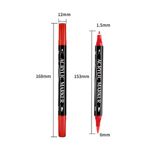 <span class=keywords><strong>Marcadores</strong></span> Plumones de Punta Cónica Doble, <span class=keywords><strong>Marcadores</strong></span> de Pincel Permanentes Recargables de Acrílico - Product Image 3