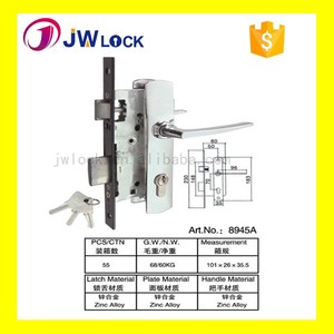 Mortasa leva maniglia della <span class=keywords><strong>porta</strong></span> sulla piastra di alta qualità per uso domestico francese a prezzi accessibili 8945 in alluminio bullone serratura per serrature in legno - Product Image 3