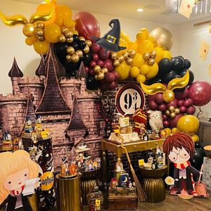 Décorations de fête sur le thème de l'école de magie personnalisées, kit de guirlande de ballons <span class=keywords><strong>Harry</strong></span> Magic Fall, arche de ballons pour les fournitures de fête sur le thème des anniversaires - Product Image 4
