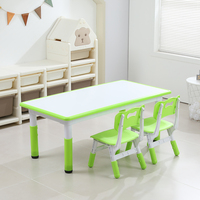Meubles de garderie pour enfantsEnsemble de table et chaises Bureau d'étude de dessin de peinture pour enfants à hauteur réglable avec siège Chaise de table pour tout-petits