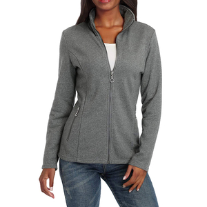 Chaqueta con cremallera negra para <span class=keywords><strong>mujer</strong></span>, chaqueta ligera informal, OEM, venta al por mayor, talla grande - Product Image 2