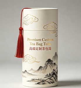 Custom Printed Biodegradable Paper <b>Tea</b> <b>Canister</b>, Premium Cardboard Tube Packaging for Loose <b>Tea</b> and <b>Tea</b> Bags - Product Image 6