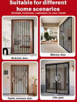 Porte en maille rétractable moderne sur mesure pour usine, à bas profil, anti-insectes, ignifuge, facile à nettoyer, avec passage fluide et sécurité renforcée