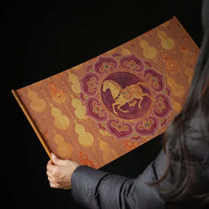 Bamboo Silk Tea Flag 30x60cm Printed Chinese Style <b>Table</b> <b>Runner</b> For Tea Room Home Decoration - Product Image 1