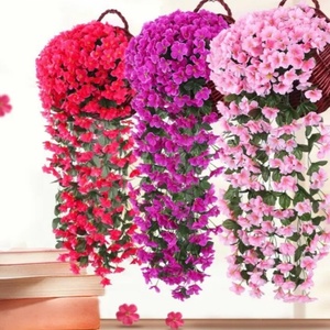 Flor Artificial Violeta para Decoración de Fiestas, Simulación de Orquídea para San Valentín, Boda, Cesta Colgante de Pared - Product Image 2