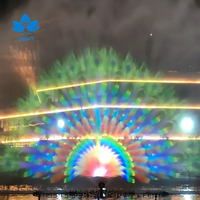 Magnifique Fontaine Multimédia Extérieure avec Spectacle d'Eau, Musique, Laser et Écran de Projection Nocturne Coloré pour Projet de Tourisme Culturel