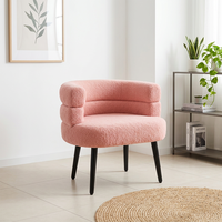 Hochdichter Schaumstoff-Sitz Lounge-Sessel Langlebige Schwarze Beine Akzent-Samt-Esszimmerstühle für Apartment-Empfangsräume