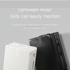 Retro Estilo Grande Capacidade Viagem Caixa Nova Universal Masculino Estudante Durável Senha Bagagem Caso Rodas Poliéster Moda para - Product Image 4