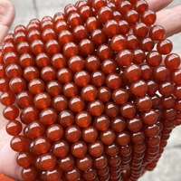 4/6/8/10/12/14 Mét AAA Carnegie Lỏng Vòng Red Agate Hạt Đá Tự Nhiên Hạt