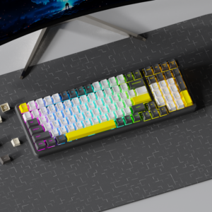 Hot bán RGB Backlit Tri chế độ chơi game không dây cơ khí bàn phím hot swappable cho Mac/PC/Win - Product Image 4