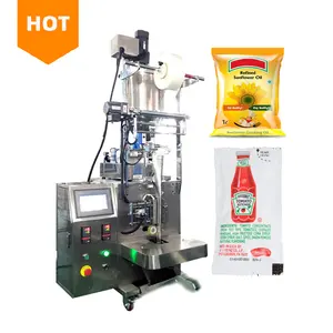 Vertical petit sachet liquide sauce machine à emballer automatique olive huile de cuisson machine d'emballage pour ketchup pâte