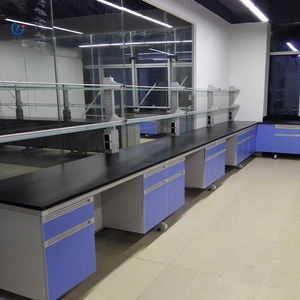 Laboratuvar ekipmanları mobilya yan masa metal lab çalışma masası lavabo ile - Product Image 6