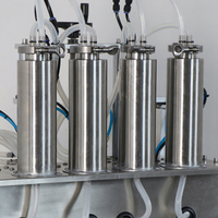 Remplisseuse semi-automatique électrique à 4 têtes pour petits flacons de cosmétiques, huiles essentielles, parfums et flacons métalliques, remplissage sous vide