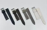 Tali Jam Kulit Sapi Vintage Baru, Jahitan Tangan, Warna-Warni, 22MM, Nyaman, Tahan Lama, Lapisan Kulit Nabati