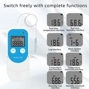 Tempu07b Industrial Temperature and Humidity Recorder with Alarm & Max/Min Logging <b>USB</b> <b>Storage</b> for Cold Chain Transportation - Product Image 5