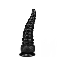 Dildo anal réaliste transparent à double dureté avec ventouse et grosse protubérance
