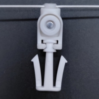 Hochwertiges S Wave/80-mm-Vorhangschienenzubehör mit Ripple Fold Curtain Runner-Schienen haken zum einfachen Aufhängen