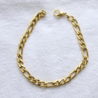 Olivia Mode Bijoux Minimalistes Corde de Blé Cubain Trombone Chaîne Figaro Bracelet Plaqué Or Hommes Femmes