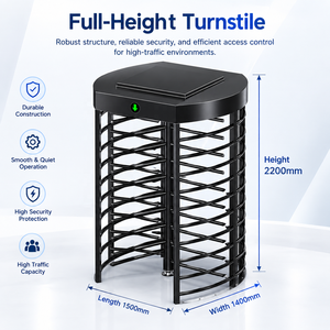 Tourniquet extérieur pleine hauteur à double voie avec reconnaissance faciale RFID, résistant aux intempéries, pour entrée sécurisée de stade à fort trafic - Product Image 5