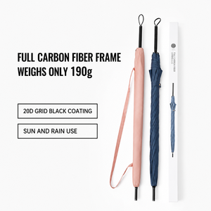 Paraguas Recto Automático Resistente al Viento de 105 cm de Diámetro, Superligero de 190 g, de Fibra de Carbono con Protección Solar UPF50, Personalizado con Logotipo - Product Image 1
