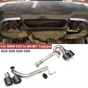 SYPES paslanmaz çelik araba susturucu İpucu egzoz egzoz borusu İpucu için bmw <span class=keywords><strong>s</strong></span> E60 520i 525i 525i 528i 530i yükseltme M5 Mt tampon - Product Image 2