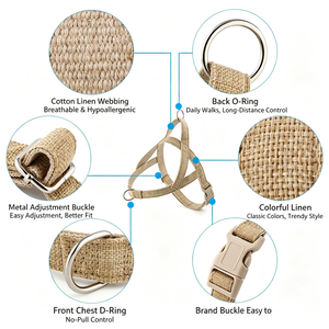Dog Horses Dog Hemp Chest Straps Medium Size Dog Vest Style Traction Rope Demurado Gold Hair Walking Dog Coverback - Product Image 4