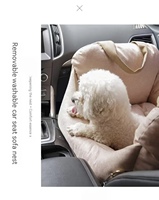 Siège auto pour animaux de compagnie quatre saisons moderne - Écologique, lavable, pliable, portable, coussin pour chien emballé en carton pour les voyages d'animaux