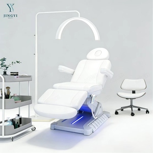 모던 럭셔리 화이트 곡선형 속눈썹 의자 침대 뷰티 침대 전동 스파 장비 마사지 침대 맞춤형 속눈썹 연장 침대 (살롱용) - Product Image 4