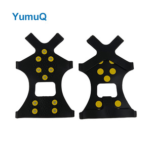 YumuQ Silicone 10 dents chaussures <span class=keywords><strong>d</strong></span>'escalade pointes anti-<span class=keywords><strong>d</strong></span>érapant glace poignées neige Crampons pour bottes de randonnée - Product Image 2