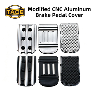 ฝาครอบแป้นเบรกอลูมิเนียม CNC สำหรับรถมอเตอร์ไซค์ฮาร์เลย์ ซอฟเทล ไดน่า ไกลด์ แผ่นรองแป้นเหยียบกันลื่น สีดำ โครเมียม เงิน - Product Image 6