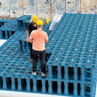 Systèmes de module de cellule de drainage de collecte des eaux de pluie en matériau PP Collecteur d'eau modulaire souterrain Systèmes de collecte des eaux de pluie