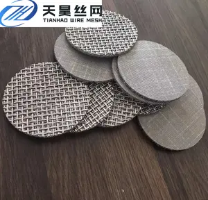 51mm 53.5mm 58.5mm Diameter 316 Stainless Steel Round Sintered Filter Mesh For Coffee