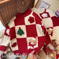 Angel Uniwin Kinder-Strickpullover 2025 Herbst Winter Weihnachten Neujahr Cartoon Jungen Mädchen Baby Warmes Oberteil Made in China