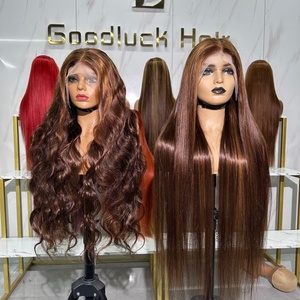 Parrucche in Capelli Umani Brasiliani Grezzi Densità 250, Frontale in Pizzo Pre-Sfoltito, Colore Marrone con Riflessi, 13x6 HD Lace Frontal - Product Image 2