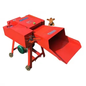 Small Animal Feed Guillotine Cutting Machine/vertical Feed Straw Shredder Provided 60 Chaff Cutter Machine with Diesel Engine