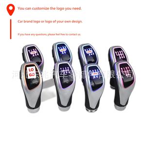 Kangbeier Led Gear <b>Shift</b> <b>Knob</b> Black Leather Universal For Volkswagen Audi Mercedes Benz Bmw - Product Image 2