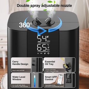 8L Top Fill Electric French Aromatherapy Smart Ultrasonic <b>Humidifier</b> Cool Warm <b>Mist</b> Floor Stand App-Controlled Remote Hotel - Product Image 5