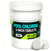 Tablettes pour piscine 50 lb 3 pouces, faible MOQ, expédiées depuis l'entrepôt américain pour la purification et l'entretien de l'eau des piscines