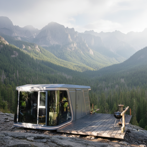 <span class=keywords><strong>Maison</strong></span> capsule moderne en structure acier préfabriquée à vendre, alimentée à l'énergie solaire, pour <span class=keywords><strong>la</strong></span> vie en plein air et l'hébergement touristique - Product Image 1