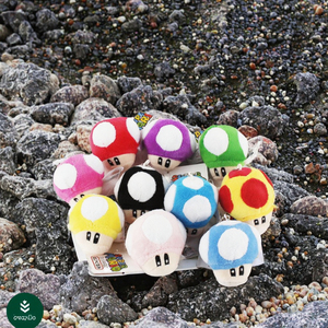 For Super <strong>Mario</strong> Mushroom Plush Keychain <strong>Toy</strong> 10 Colors Super <strong>Soft</strong> Cotton Fabric 5cm Height Customizable ODM Birthday PP Cotton - Product Image 2