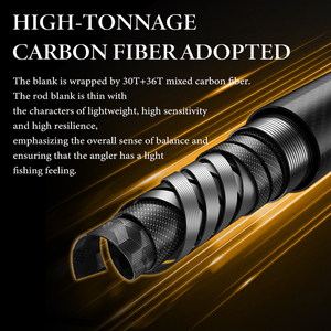 Ecooda Star Flame XCB Lightweight Yellow <strong>Croaker</strong> Rod for Ocean Boat Fishing Targeting Saltwater Fish - Product Image 5