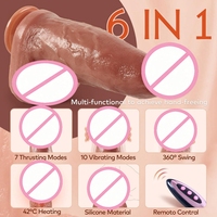 Großer Stoßvibrator USB-Aufladbar IPX5 Wasserdicht Automatisches Teleskopdesign Weiches Silikon Leiser Klitoris-Stimulator
