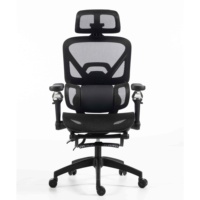 Silla de Oficina Ejecutiva Ergonómica Premium de Malla, Respaldo Alto Ajustable, Soporte Lumbar Reclinable, Giratoria, para Oficina en Casa
