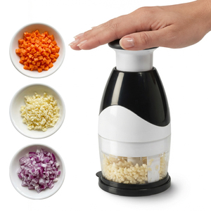 Picador Manual de Verduras para Cocina, Triturador de Alimentos, Cortador de Ajo y Cebolla, Picador Manual de Alimentos con Cuchillas de Acero Inoxidable - Product Image 1