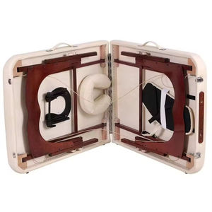 Fabrika doğrudan sıcak satış kirpik yatak masaj yatağı ahşap taşınabilir katlanabilir masaj masası delik ile - Product Image 3