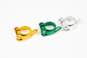 Morsetto per sellino bici H-01 in alluminio CNC con leva QR e colori anodizzati, con manopola di tensione preimpostata per 28.6/31.8/34.9mm - Product Image 2