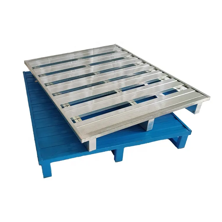 P11-H magazzino carrelli elevatori speciale all'ingrosso miglior prezzo scaffale Pallet di stoccaggio in metallo impilabile carico 4-Way Pallet